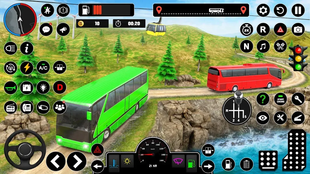 Offroad Bus Simulator Bus Game (Оффроуд Автобус Симулятор Игра)  [МОД Unlimited Money] Screenshot 5