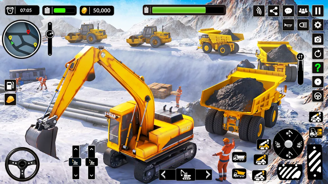 Snow Offroad Construction Game  [МОД Много монет] Screenshot 2