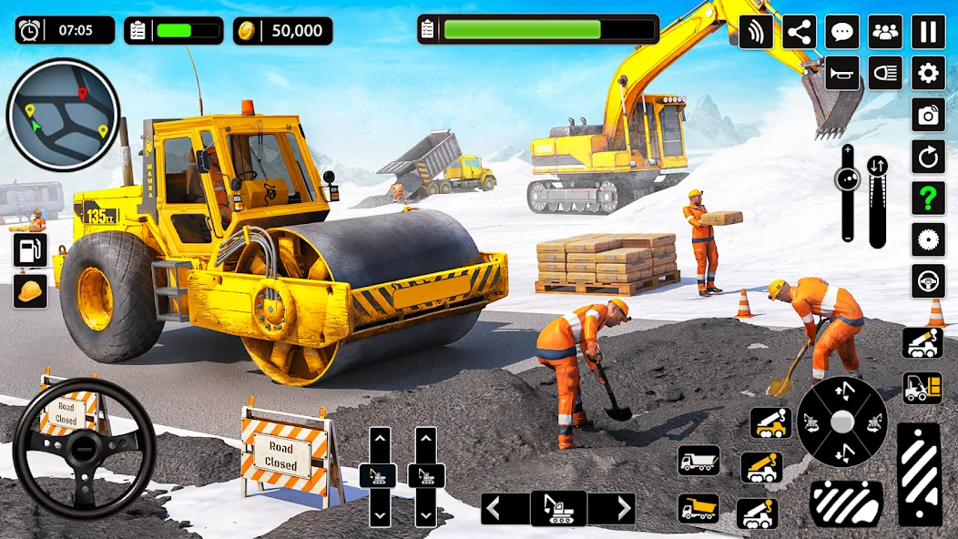 Snow Offroad Construction Game  [МОД Много монет] Screenshot 4