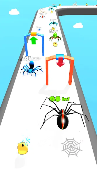 Insect Run - Spider Evolution (Инсект Эволюшн Ран)  [МОД Unlocked] Screenshot 1