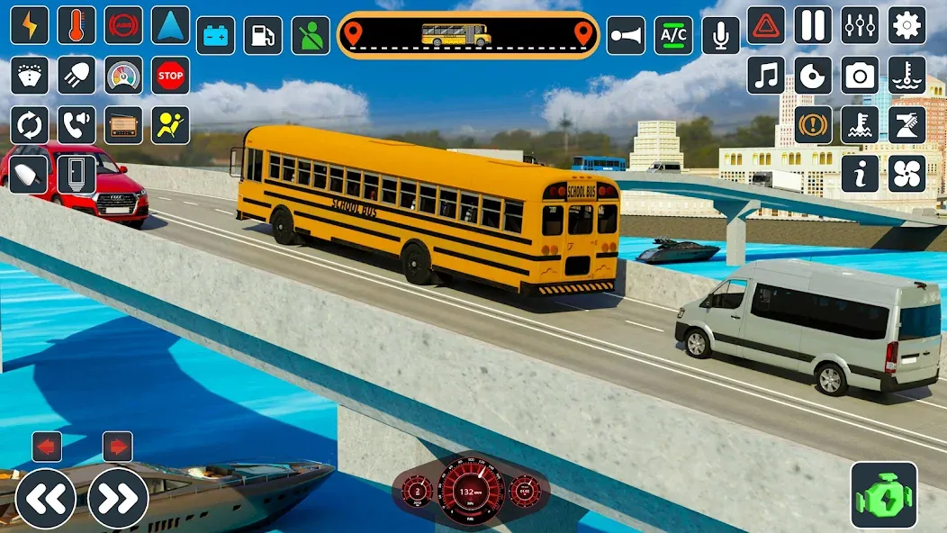 School Bus 3d : City Bus Games (Школьный автобус симулятор игры на автобусе)  [МОД Бесконечные монеты] Screenshot 4