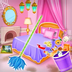 Скачать взломанную Princess house cleaning advent  [МОД Unlocked] - стабильная версия apk на Андроид