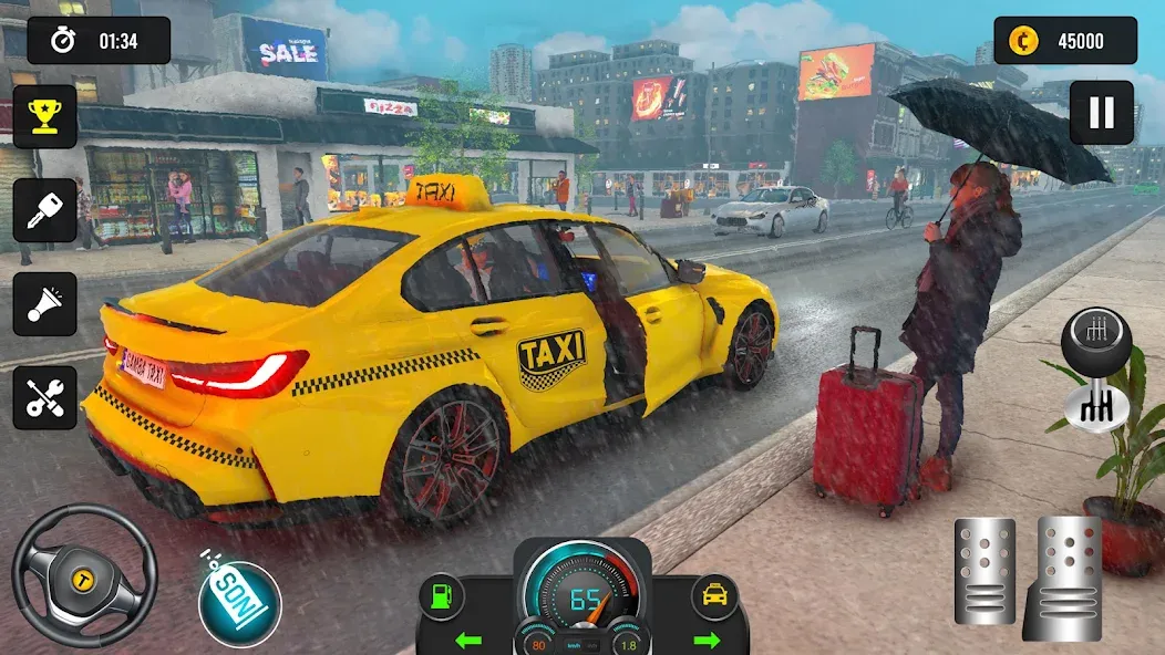 Taxi Simulator 3d Taxi Driver  [МОД Unlocked] Screenshot 2