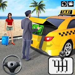 Скачать взломанную Taxi Simulator 3d Taxi Driver  [МОД Unlocked] - полная версия apk на Андроид