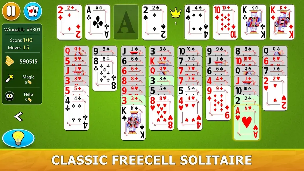 FreeCell Solitaire - Card Game  [МОД Все открыто] Screenshot 1