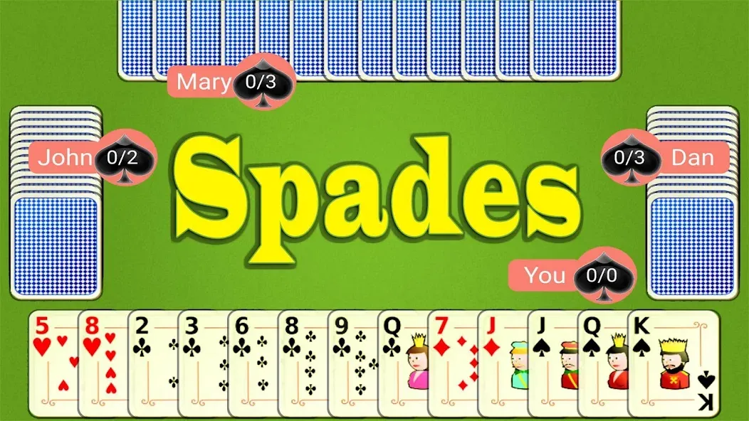 Spades Mobile  [МОД Много денег] Screenshot 1