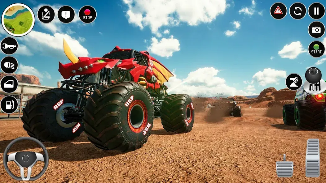 Extreme Monster Truck Game 3D (Монстр Трак Экстремальные Игры)  [МОД Все открыто] Screenshot 2