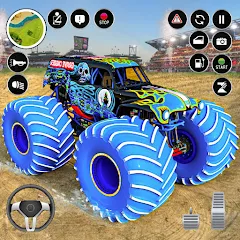 Взломанная Extreme Monster Truck Game 3D (Монстр Трак Экстремальные Игры)  [МОД Все открыто] - полная версия apk на Андроид