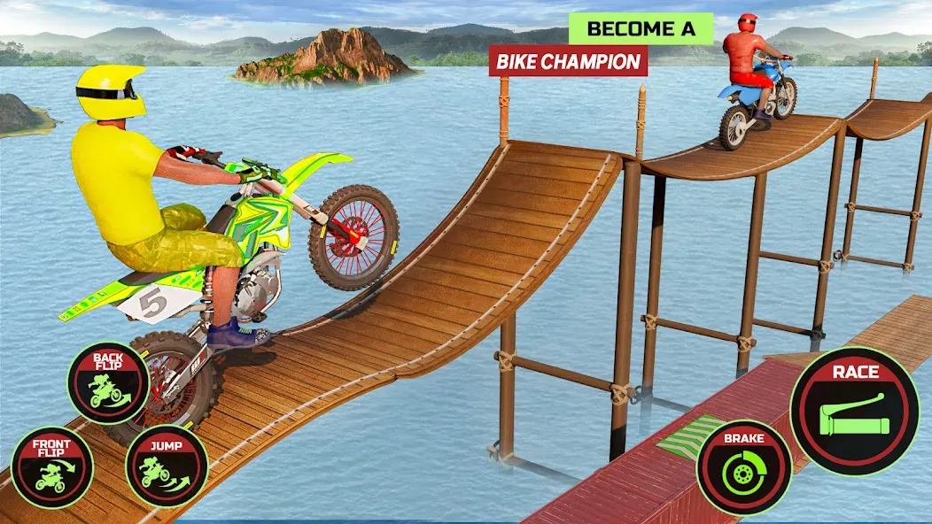 Motor Bike Stunt Racing Games (Мотор Байк Стант Гонки Игры)  [МОД Menu] Screenshot 1