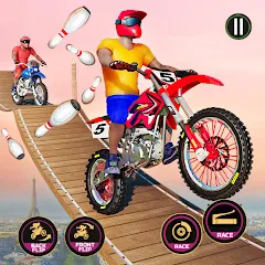 Скачать взломанную Motor Bike Stunt Racing Games (Мотор Байк Стант Гонки Игры)  [МОД Menu] - стабильная версия apk на Андроид