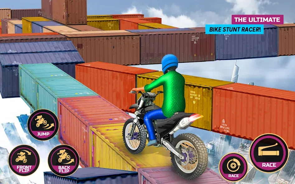 Racing Bike Stunt Games Master (Гонки на мотоциклах Мастер игр в трюки)  [МОД Все открыто] Screenshot 5