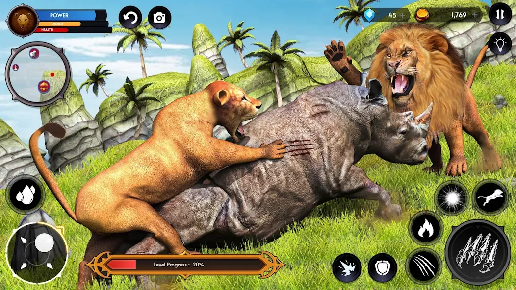 Lion Simulator Wild Lion Games  [МОД Все открыто] Screenshot 3