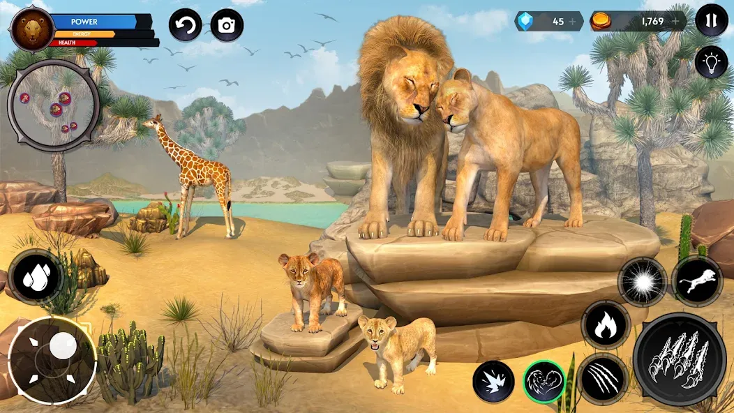 Lion Simulator Wild Lion Games  [МОД Все открыто] Screenshot 4