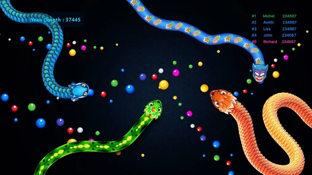 Sneak.io - Snake Game  [МОД Много денег] Screenshot 4