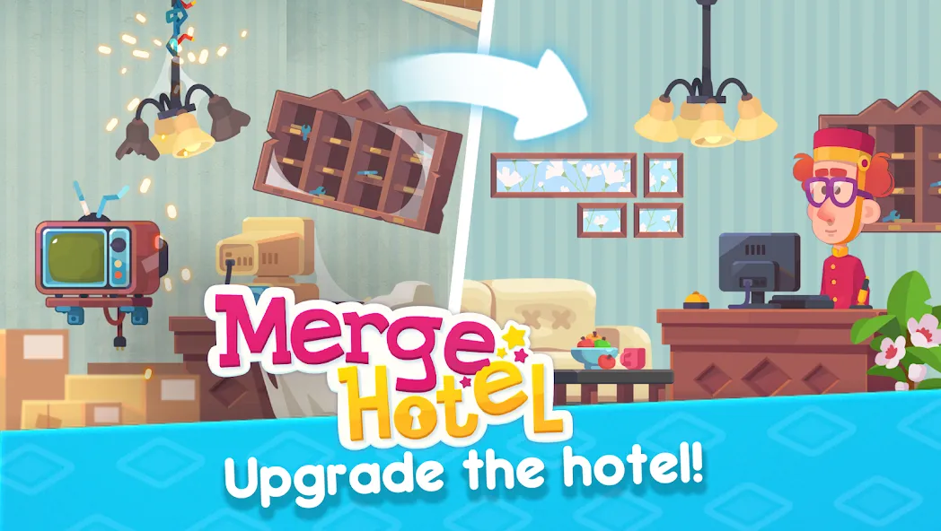 Merge Hotel: Family Story Game (Мердж Отель)  [МОД Много монет] Screenshot 3