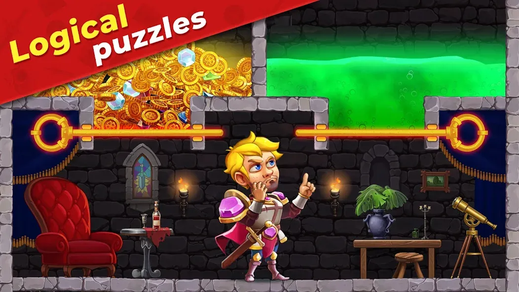 Mr. Knight: Pin Puzzles  [МОД Бесконечные деньги] Screenshot 3