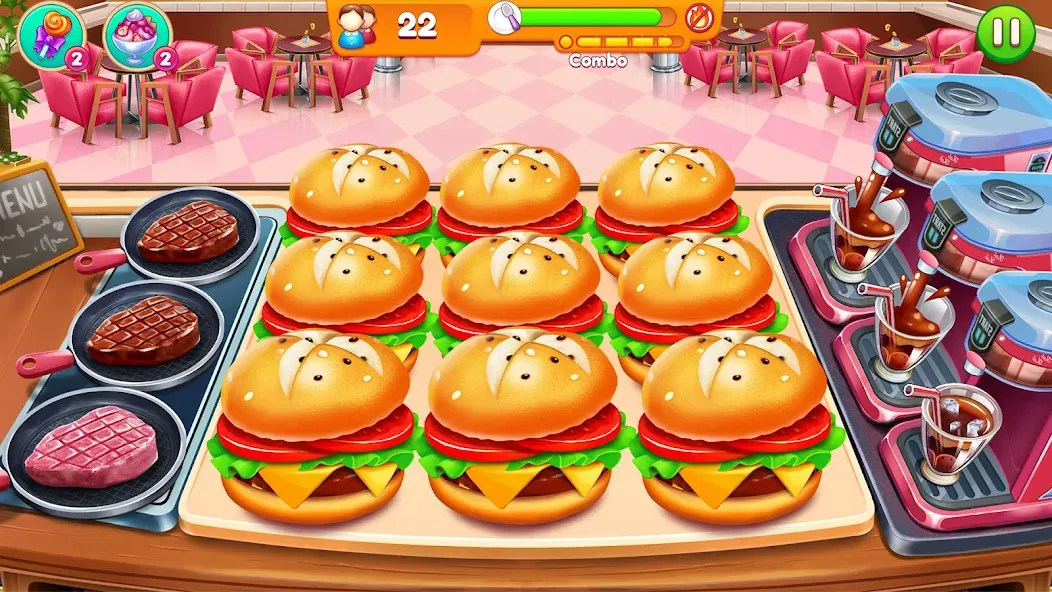 Cooking Restaurant Food Games  [МОД Бесконечные деньги] Screenshot 5