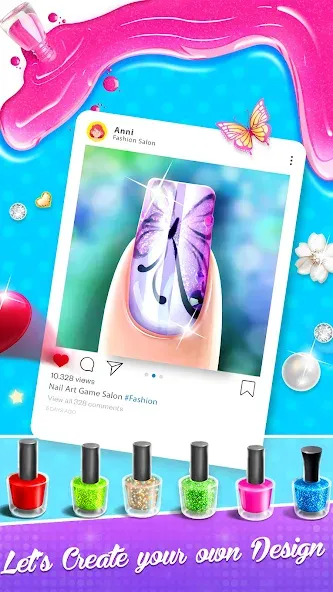 Nail Salon Fashion Makeup Game  [МОД Unlocked] Screenshot 4