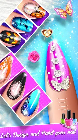 Nail Salon Fashion Makeup Game  [МОД Unlocked] Screenshot 5