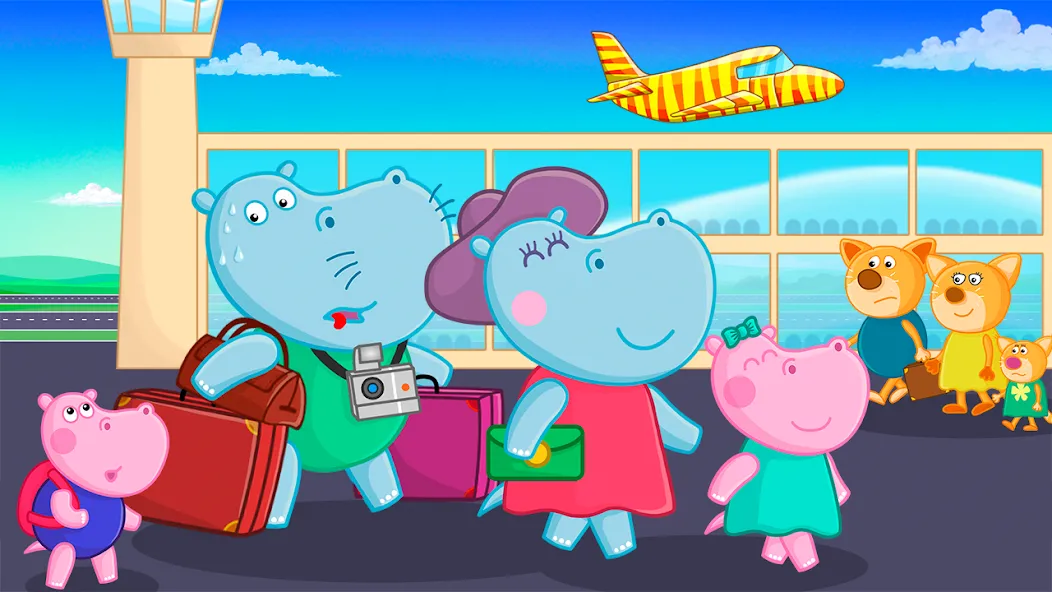 Hippo: Airport Profession Game  [МОД Много монет] Screenshot 4