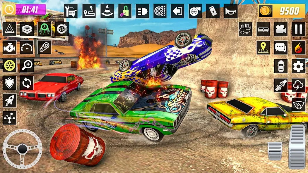 X Demolition Derby : Car Games  [МОД Много денег] Screenshot 2