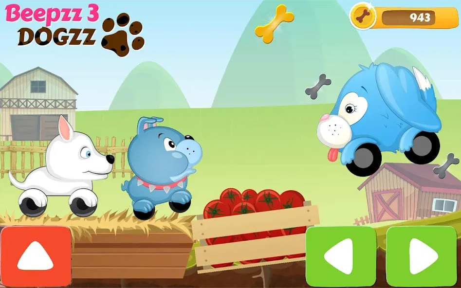 Racing games for kids - Dogs  [МОД Бесконечные деньги] Screenshot 2