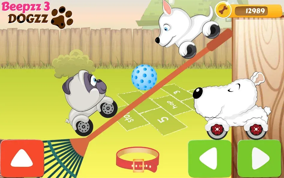 Racing games for kids - Dogs  [МОД Бесконечные деньги] Screenshot 4