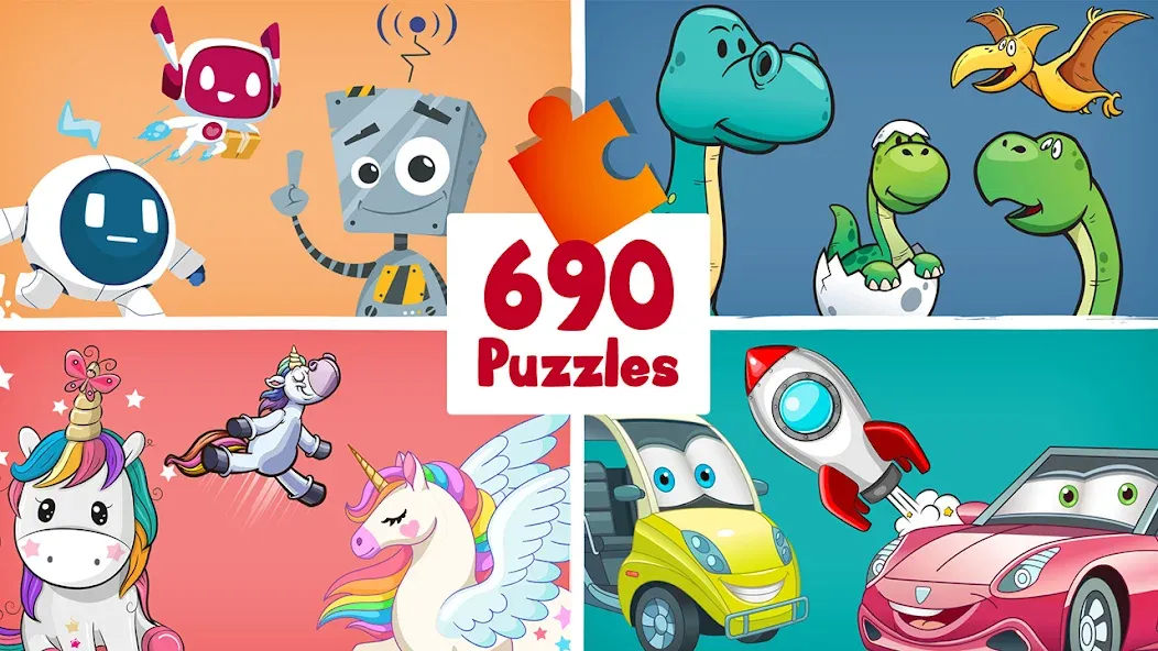 690 Puzzles for preschool kids  [МОД Unlimited Money] Screenshot 1