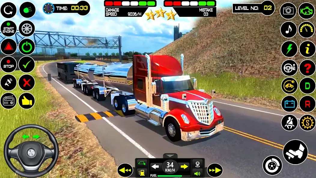 US Truck Driving Cargo Game 3D (Американский грузовик водителя)  [МОД Бесконечные деньги] Screenshot 3