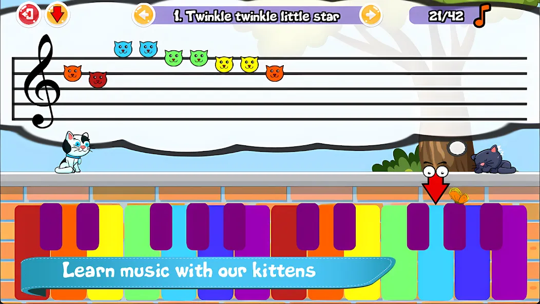 Cat Piano Meow - Sounds & Game  [МОД Много монет] Screenshot 1