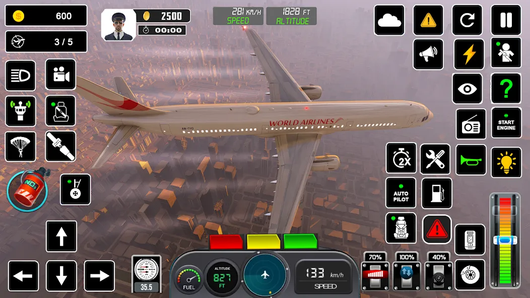 Pilot Flight Simulator Games  [МОД Unlimited Money] Screenshot 2