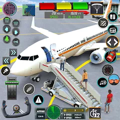 Скачать взломанную Pilot Flight Simulator Games  [МОД Unlimited Money] - стабильная версия apk на Андроид