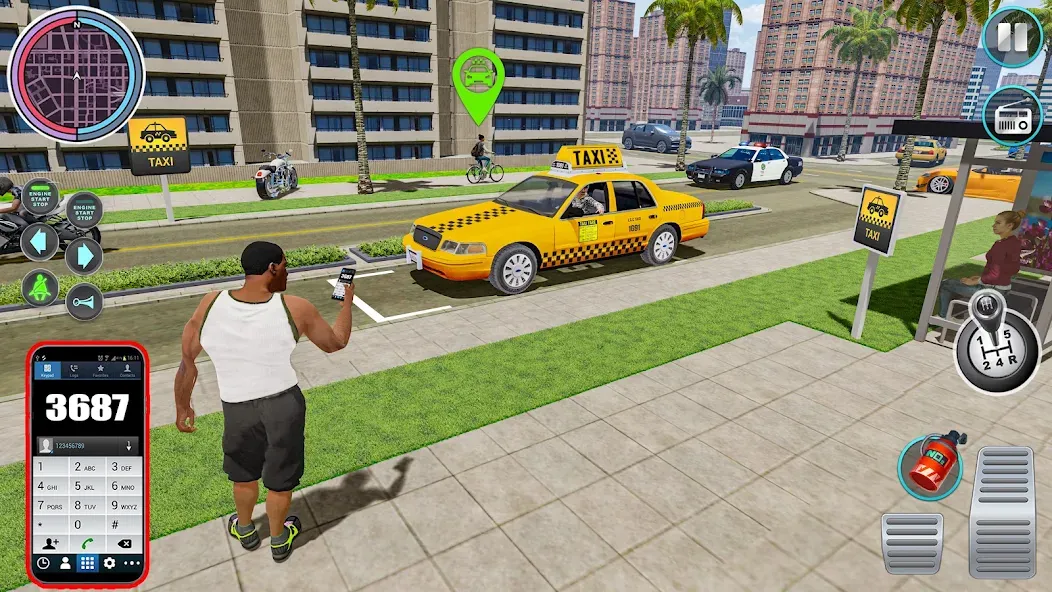 City Taxi Driving: Taxi Games  [МОД Много монет] Screenshot 1