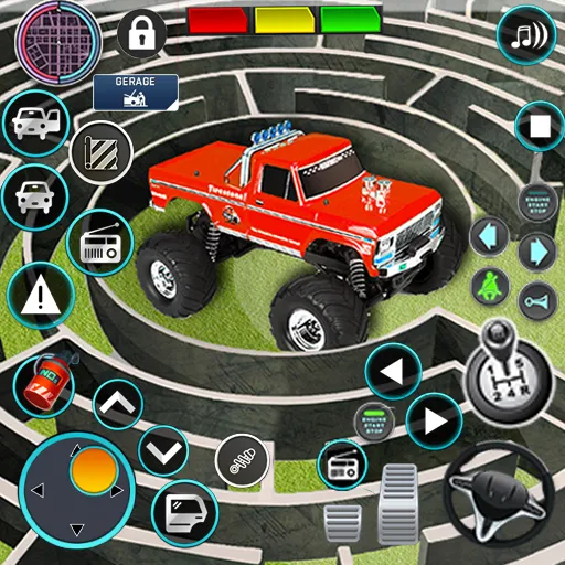 Monster Truck Maze Puzzle Game  [МОД Много монет] Screenshot 1