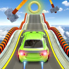 Скачать взлом Mega Ramp Car Stunts Race Game  [МОД Unlocked] - стабильная версия apk на Андроид