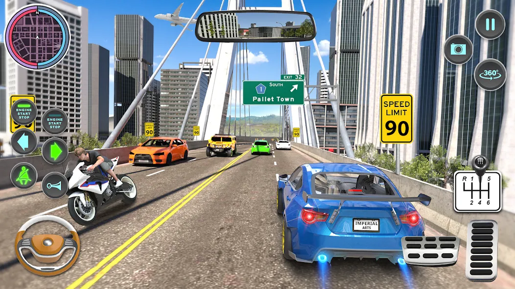 Modern Car Driving School Game  [МОД Бесконечные деньги] Screenshot 5