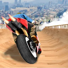 Взломанная Mega Ramp Bike Stunts Games 3D  [МОД Бесконечные деньги] - полная версия apk на Андроид