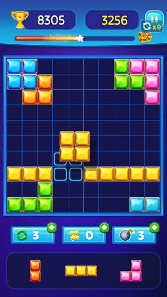 Block Puzzle - Gem Block (Блокпазл блокголоволомка)  [МОД Бесконечные деньги] Screenshot 4