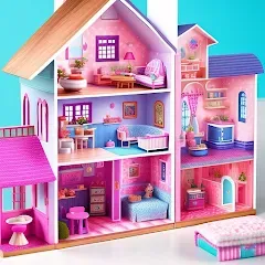 Скачать взломанную Doll House Design Doll Games (Дизайн кукольного домика игры с куклами)  [МОД Menu] - последняя версия apk на Андроид