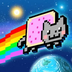 Скачать взлом Nyan Cat: Lost In Space (Нян Кэт)  [МОД Menu] - полная версия apk на Андроид