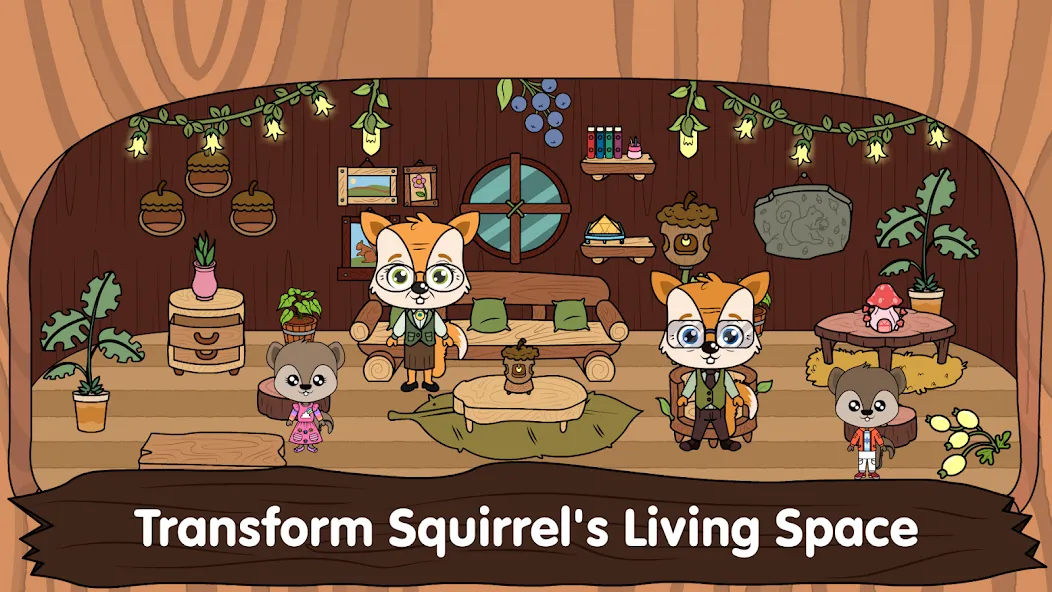 Animal Town - My Squirrel Home  [МОД Бесконечные монеты] Screenshot 1