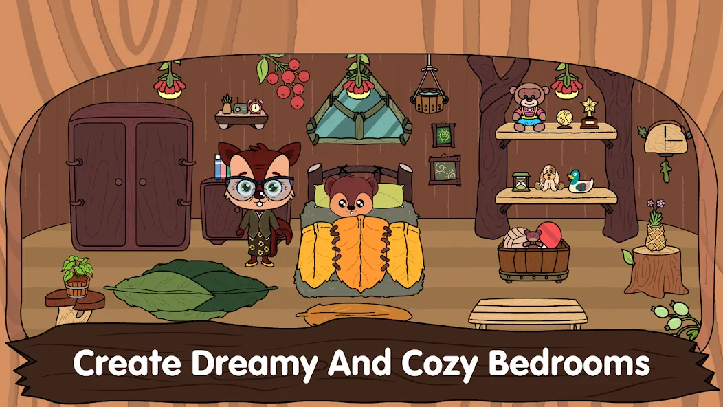 Animal Town - My Squirrel Home  [МОД Бесконечные монеты] Screenshot 2