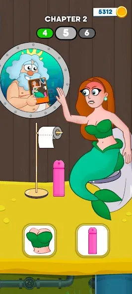 Neptune vs Mermaid: Fish Prank (Нептун против Русалки)  [МОД Unlimited Money] Screenshot 3