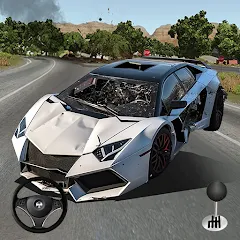 Взломанная Mega Car Crash Simulator (Мега Кар Краш Симулятор)  [МОД Unlimited Money] - последняя версия apk на Андроид