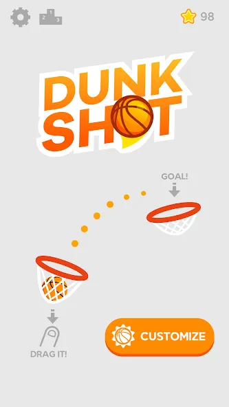 Dunk Shot (Данк Шот)  [МОД Много монет] Screenshot 1