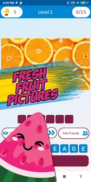 Guess the fruit name game  [МОД Все открыто] Screenshot 4