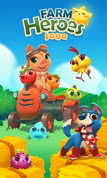 Farm Heroes Saga (Фарм Хероус Сага)  [МОД Много денег] Screenshot 1