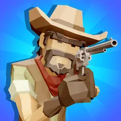 Скачать взломанную Western Cowboy: Shooting Game (Вестерн Каубой)  [МОД Mega Pack] - последняя версия apk на Андроид