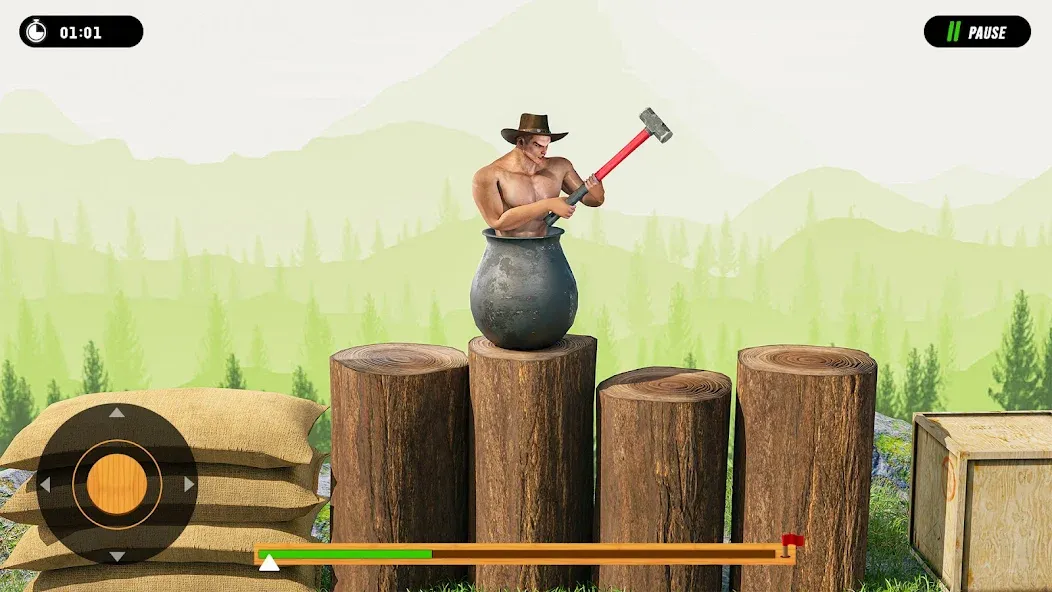 Hammer Climber Man: Pot Man 3D  [МОД Много денег] Screenshot 3