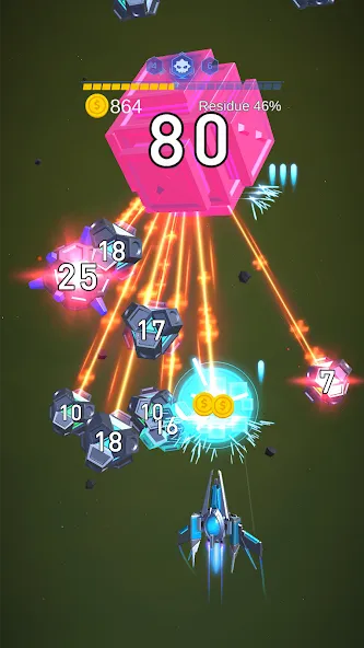 Dust Settle 3D - Galaxy Attack (Даст Сеттл 3Д)  [МОД Все открыто] Screenshot 3